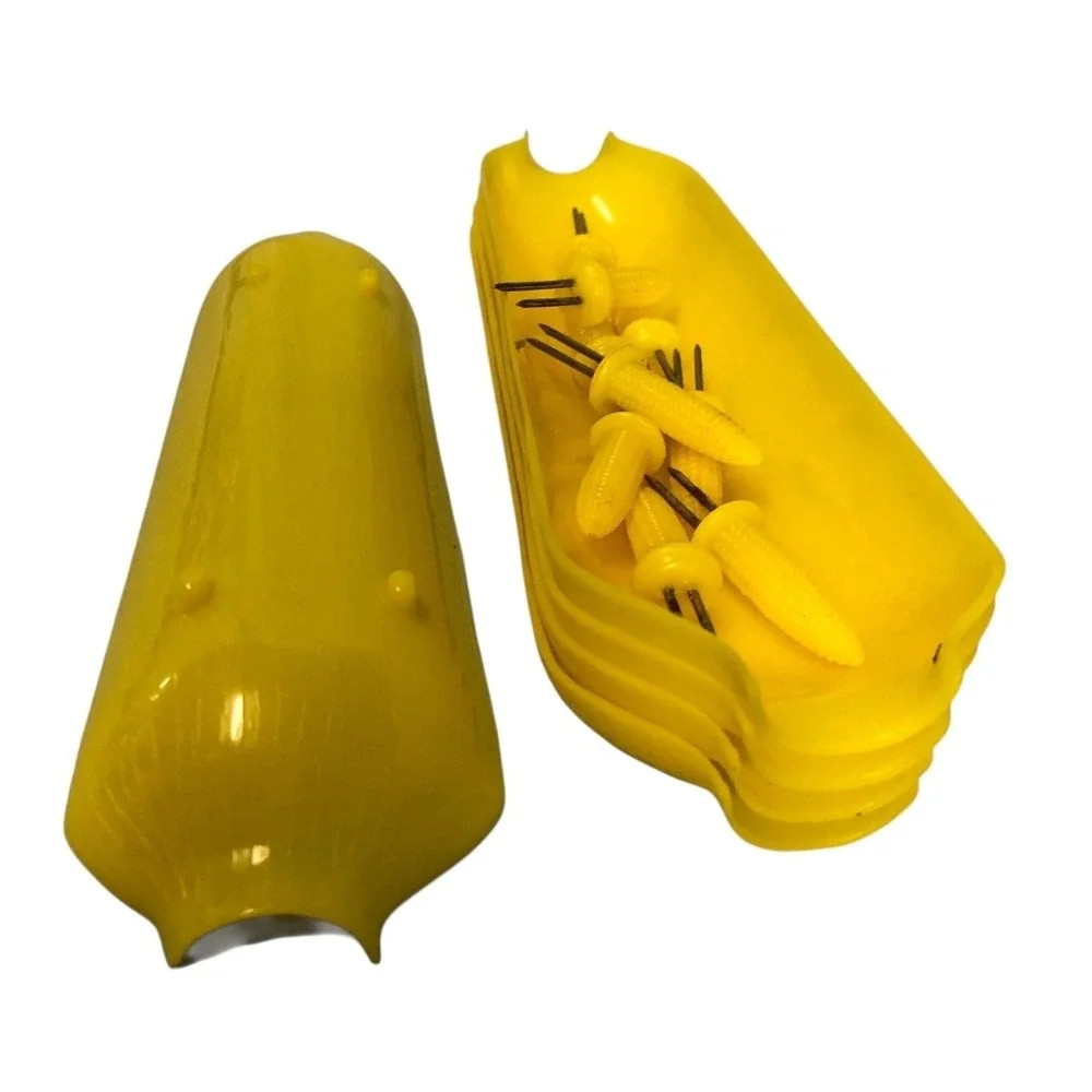 Set of 6 Yellow‎ Corn on the Cob Holders Dishes with Corn Cob Covers and Skewers
